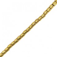 Hematite kralen tube 1.5mm Gold